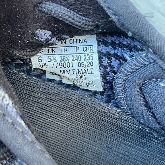 Adidas Yeezy Men's US Size 6 Black Boost Black Shoes APE 779001 05/20 - Picture 6 of 9